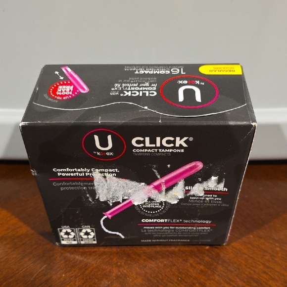 (J33) Click Compact Tampons - Regular and Super - 30 Count/16 Count Regular - Picture 6 of 7